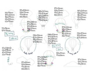 Stickserie - Ballon Liebe Fransenappli